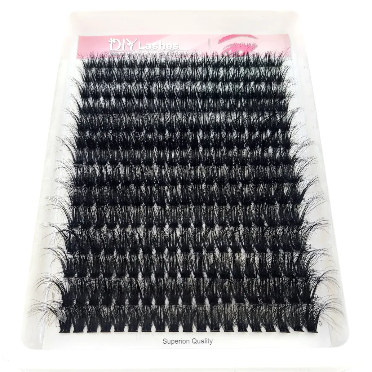 14 Rows Fluffy Lash Bundle Thick Curl Lash Bundle Extended 80D-100D Cat Eye Lash Extension eyelashes