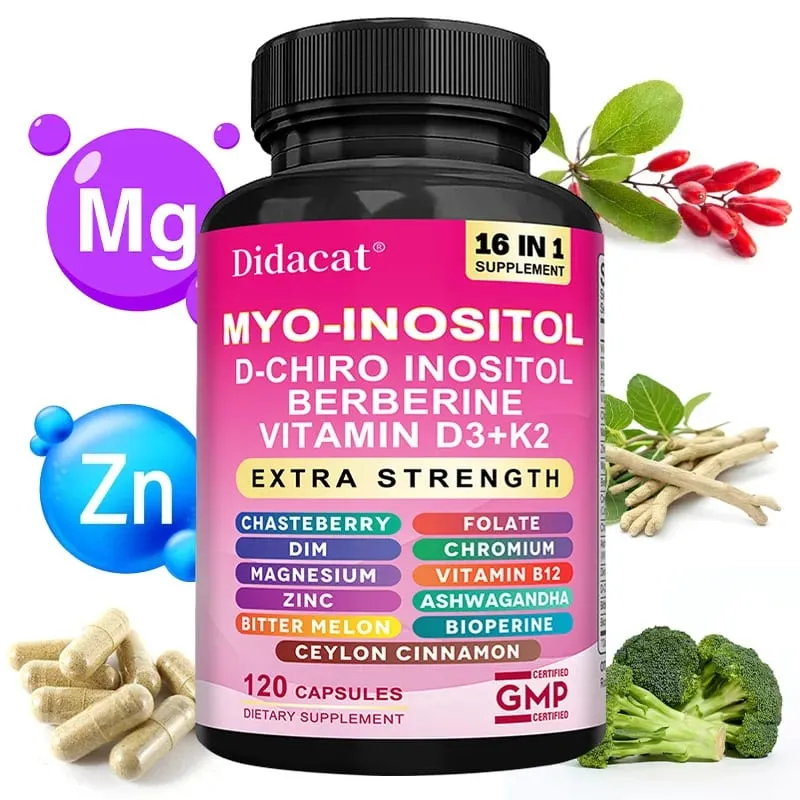 Inositol and D-Chiro-Inositol Vitamin D3+K2 Capsules Support Women's Health Balance Heart Health Promote Skin and Hair Health — image 1