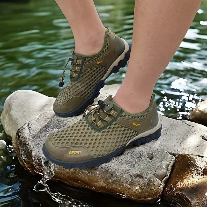 Men Casual Footwear Spring Summer Breathable Mesh Sneakers Outdoor Beach Swim Walking Shoes Lightweight Sport Running Shoes — image 2