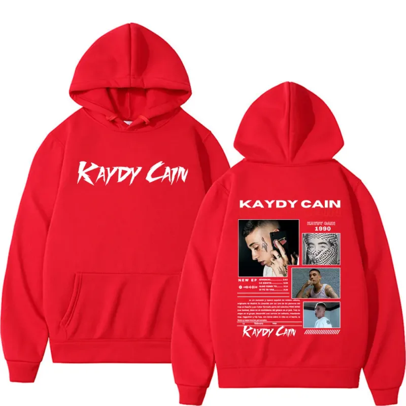 Rapper Kaydy Cain Album 2026 Graphic Hoodies Men Women Fashion Vintage High Street Oversized Loose Bodywarmer Hooded Sweatshirts — image 9
