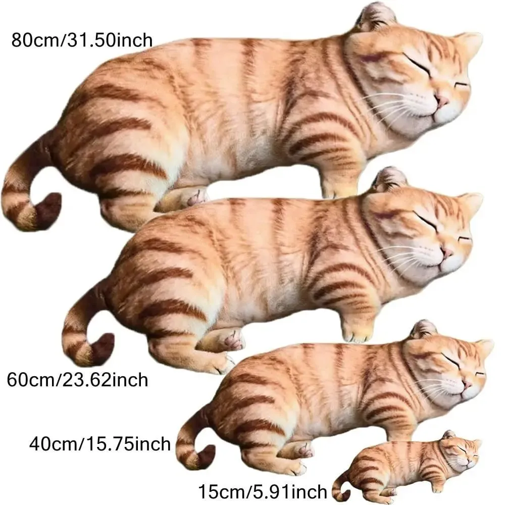 Material Animal Body Pillow 40cm Size PP Cotton Filled Poultry Throw Pillows Cat Pattern Soft Texture Animal Cushion For Women
