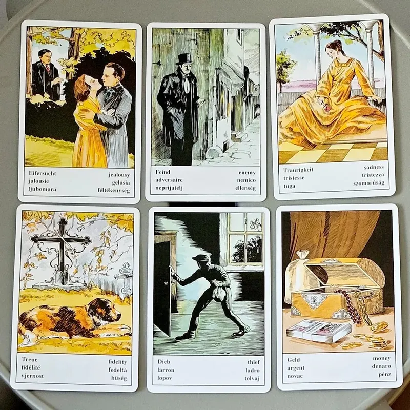 36 Pcs Classic Oracle Cards with Multilingual Meanings & Zodiac Constellation Backs