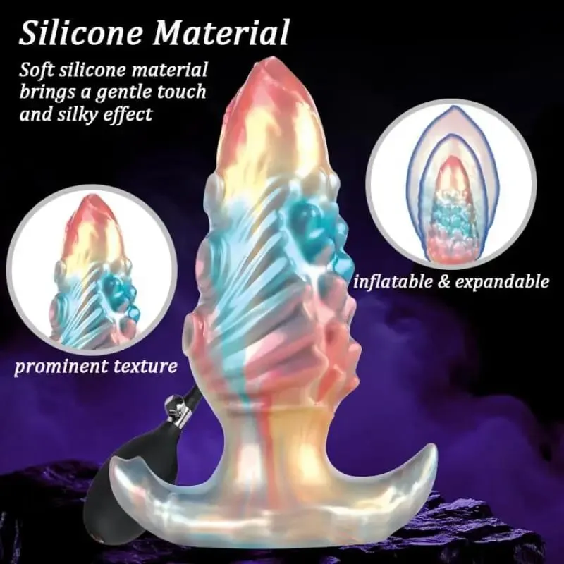 Monster Dildo Inflatable Tentacle Fantasy Anal Plug With Adjustable Thickness Curve Base Thick Inflatable Sex Toys For Women Men — image 2