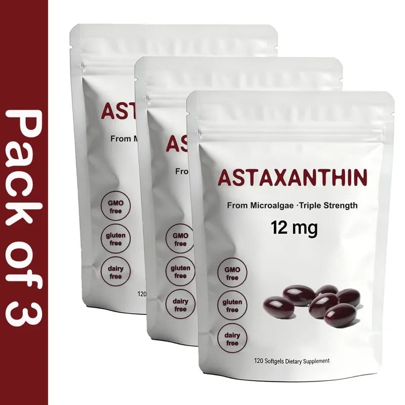 Astaxanthin 12 mg Antioxidans-Ergänzungskapseln für Frauen und Männer Premium-Formel mit dreifacher Stärke | GVO-frei, glutenfrei, ohne Soja — image 9