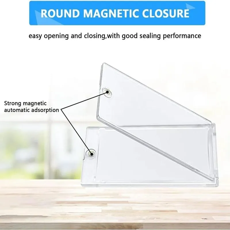 35PT Magnetic Card Holder Set Display Case Fit for YuGiOh Pokmon Game Sports Trading Cards Sleeves Hard Acrylic Protector Toy — image 4