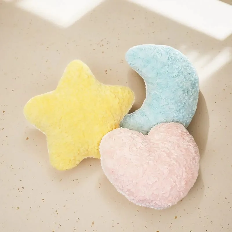 Colorful Sky Pillow Stuffed Moon Star Heart Plush Cushion Sofa Chair Back Support Plushie Decoration Gift — image 4