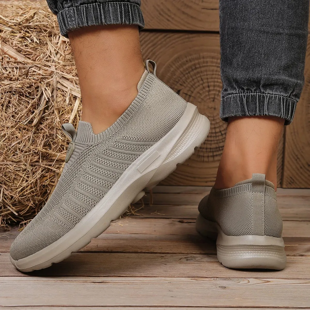 Men Solid EVA Walking Casual Shoes - Soft Light Sole - Perfect Daily Outdoor Footwear Free Shipping Shoe
