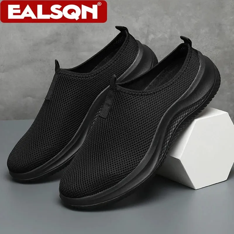 Summer Breathable Mesh Slip On Casual Shoes For Men's Lightweight Walking Sneakers Plus Size 39-48 Outdoor Comfortable Footwear — image 5