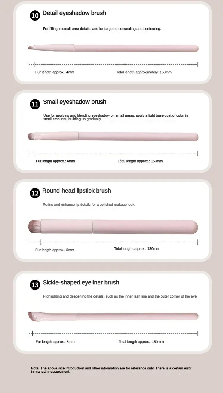 13Pcs Soft Pink Makeup Brushes Set with Travel Bag – Premium Synthetic Face & Eye Brushes for Foundation Powder Eyeshadow