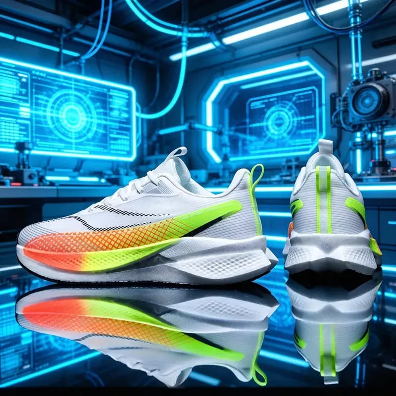 Men Casual Sports Running Shoes Carbon Board Marathon Training Breathable Women's Jogging Athletic Nonskid Walking Sneakers — image 3