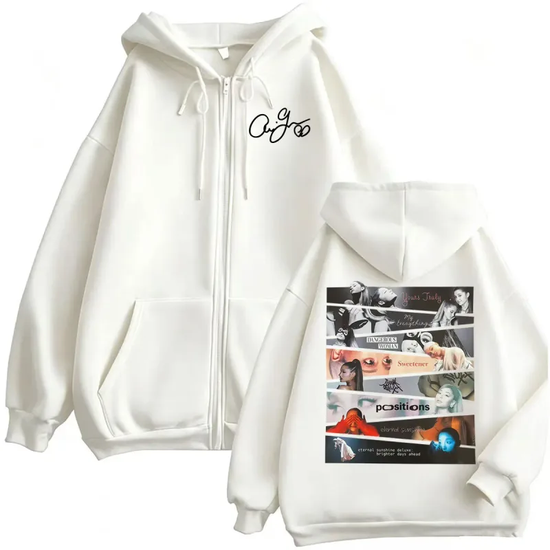Ariana Grande Album 2026 Cover Zip Up Hoodies Men Women Fashion Aesthetic Sweatshirt Jacket Coats Casual Fleece Zipper Pullovers — image 6