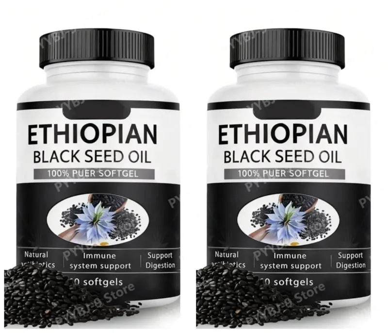 Ethiopian Black Seed Oil Softgels 60 Count 100% Natural Gluten Free Non GMO Antioxidant Immune Digestive Daily Health Supplement — image 9