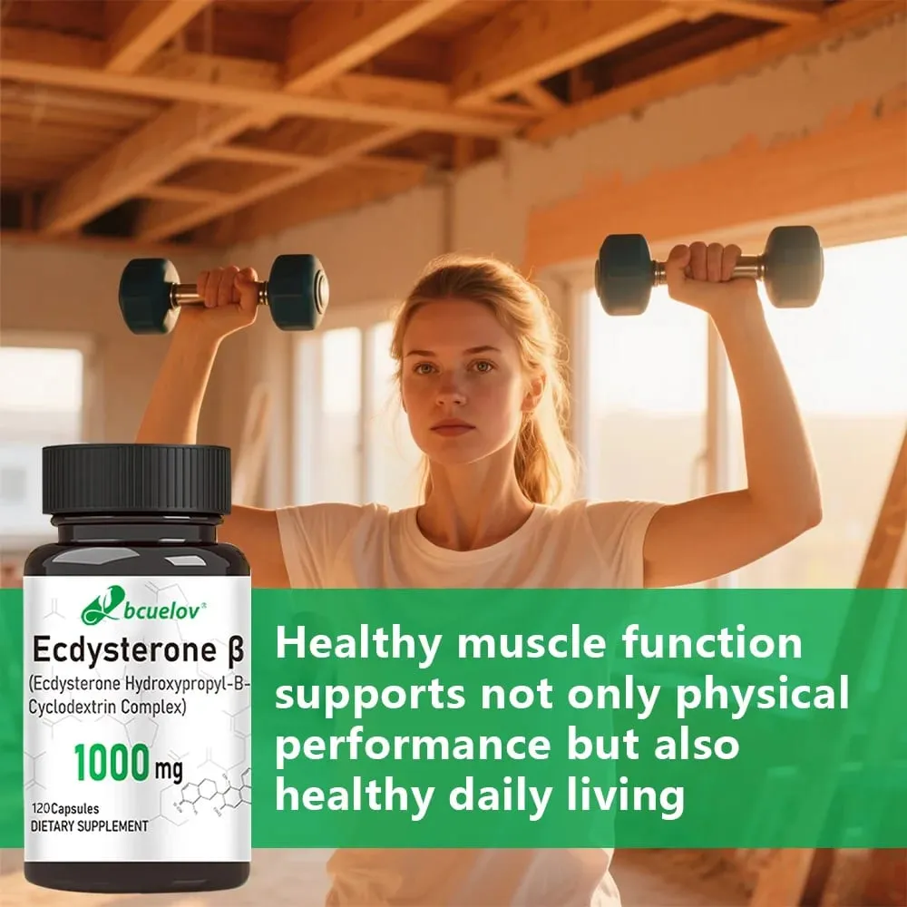 Ecdysterone Supplement 1000 mg - Enhanced Energy Levels Increased Muscle Strength 30/60/120 Capsules — image 2