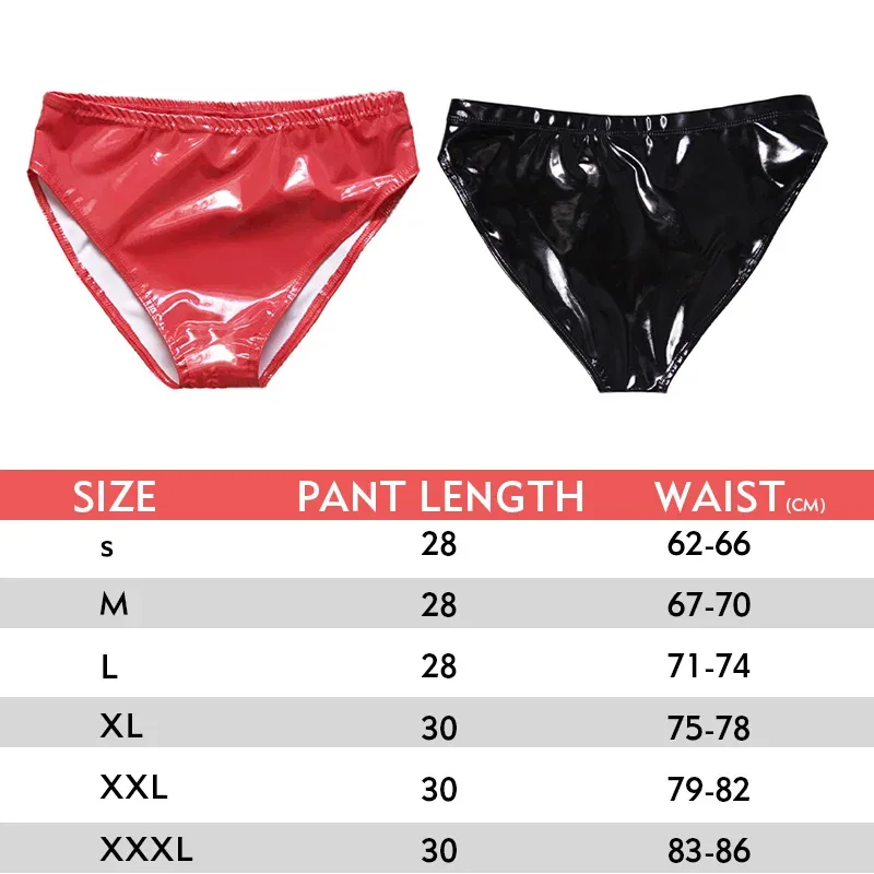ผู้ชายเซ็กซี่ Latex Glossy ชุดชั้นใน Pvc หนังกางเกงผู้หญิงสิทธิบัตรหนังเร้าอารมณ์ชุดชั้นใน Thongs Sissy กางเกงชั้นใน — image 7