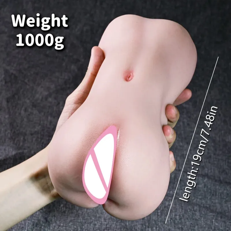 Realistic Pocket Pussy Male Masturbator Artificial Vagina Soft Silicone Stroker Sleeve Textured Adult Sex Toy for Men's Pleasure
