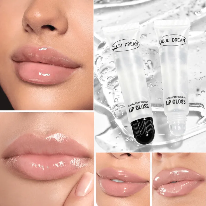 Klarer, nährender Lipgloss, feuchtigkeitsspendender Lippenbalsam für trockene Lippen, langanhaltender Glasglanz, glänzendes Lippen-Make-up, alleine tragen — image 2