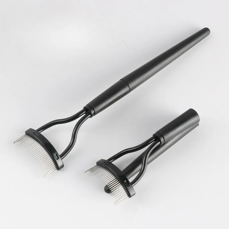 1Pc Curved Design Eyelash Brushes Combs Folding Separator Stainless Steel Eyelash Combing Tool Beauty Portable