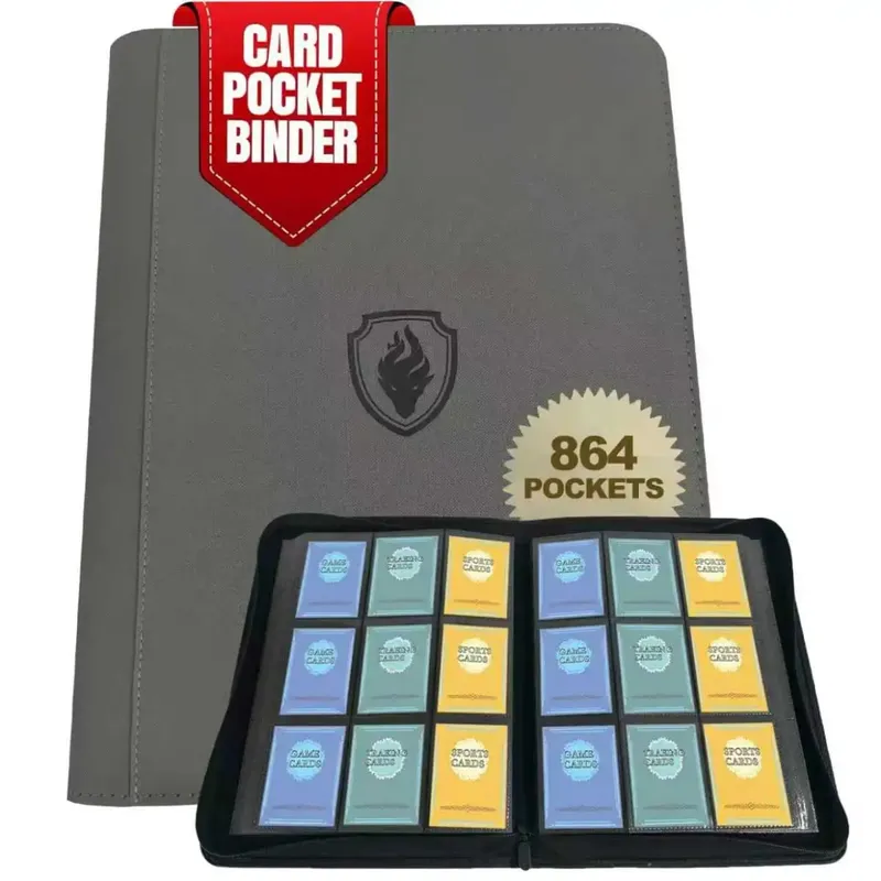 9-Pocket Ring-Less Card Binder Double Capacity Can Hold 864 Cards Suitable for Sport/YGO/PTCG/Game Cards — image 12