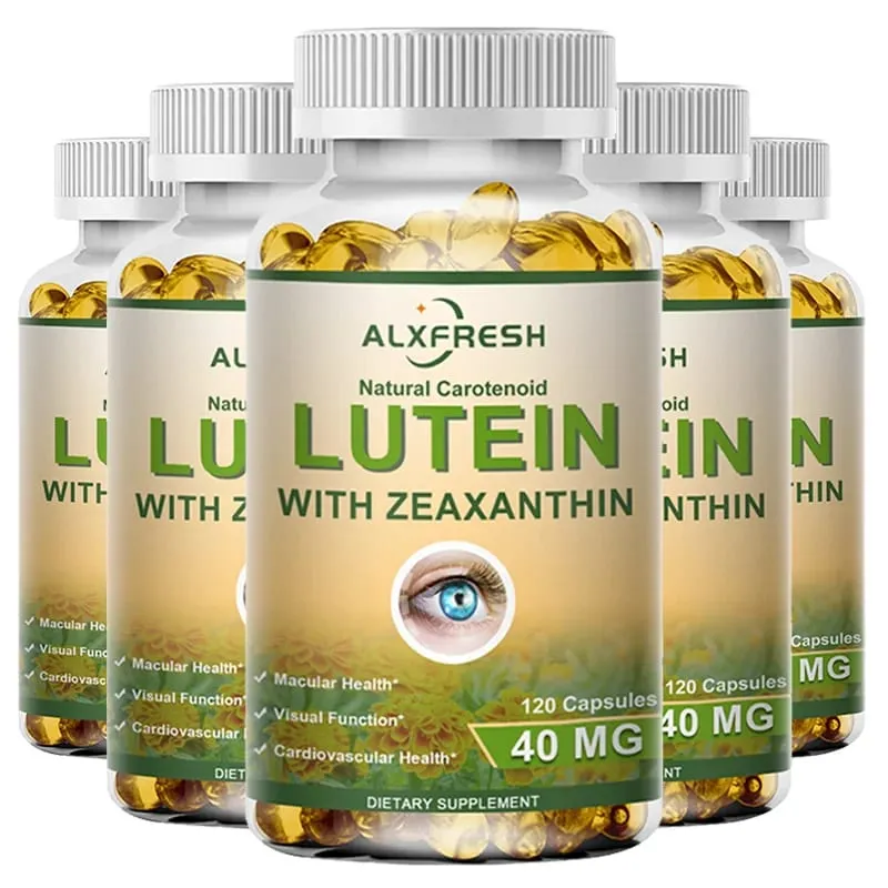 Lutein and Zeaxanthin Eye Supplements for Retina Eye Vision Vitamins Capsules - Student Adults Seniors