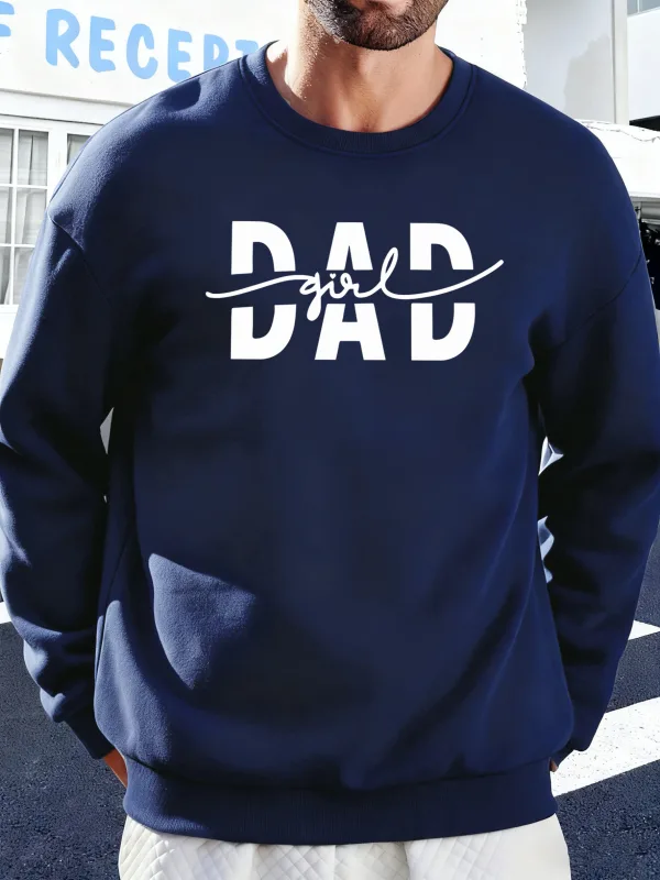 Dad Girl Letter Creativity Printing Pullover Men Autumn Warm Sweatshirts Oversized Fleece Hoodies Soft Casual Streetwear Male — image 7