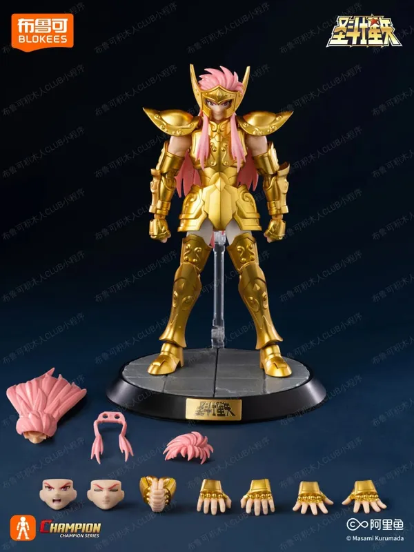 In Stock BLOKEES Saint Seiya CLASSIC CLASS Gold Saint Virgo Shaka Pisces Aphrodite Andromeda Cygnus EX Gold Assembled Model Toys — image 12