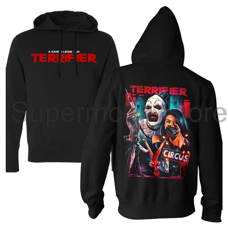 Terrifier Movie Hoodie Unisex Long Sleeve Streetwear Women Men Hooded Sweatshirts 3D Clothes — image 6