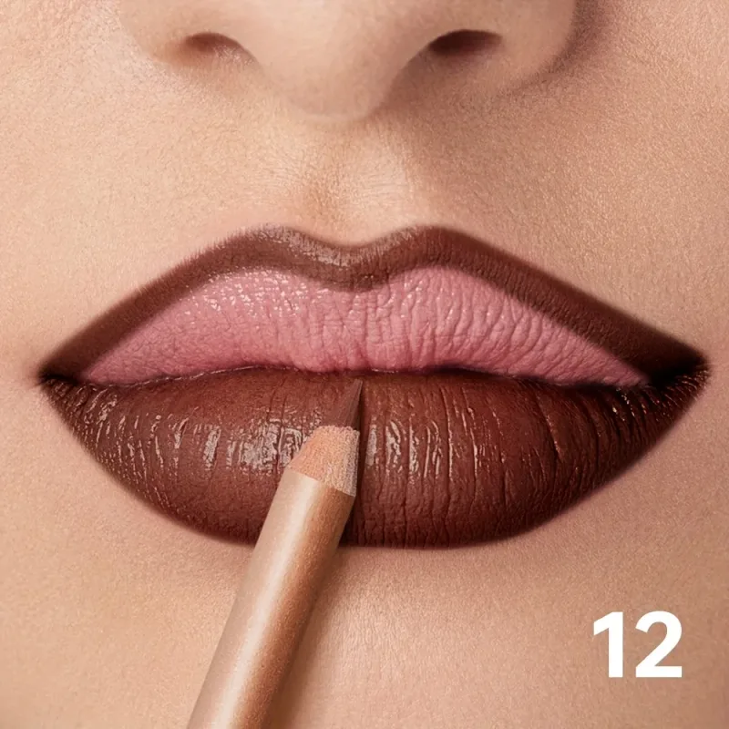 Lápis delineador labial fosco nude de longa duração à prova d'água à prova de manchas contorno preciso fórmula cremosa suave