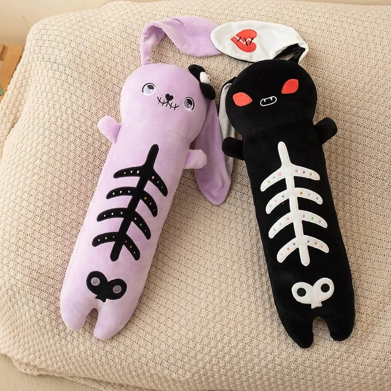 60cm Horror Goth pluszowe zwierzę królik Panda miękka zabawka śliczna poduszka na ciało dekoracja na imprezę halloweenową zabawny prezent dla dziewczynki chłopca — image 6