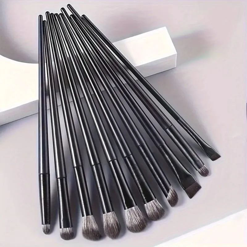 10pcs Soft Hair Eye Shadow Brush Set Eye Makeup Halo Dye Sleeping Silkworm Eyeliner Blade Eye Detail Makeup Brush — image 4