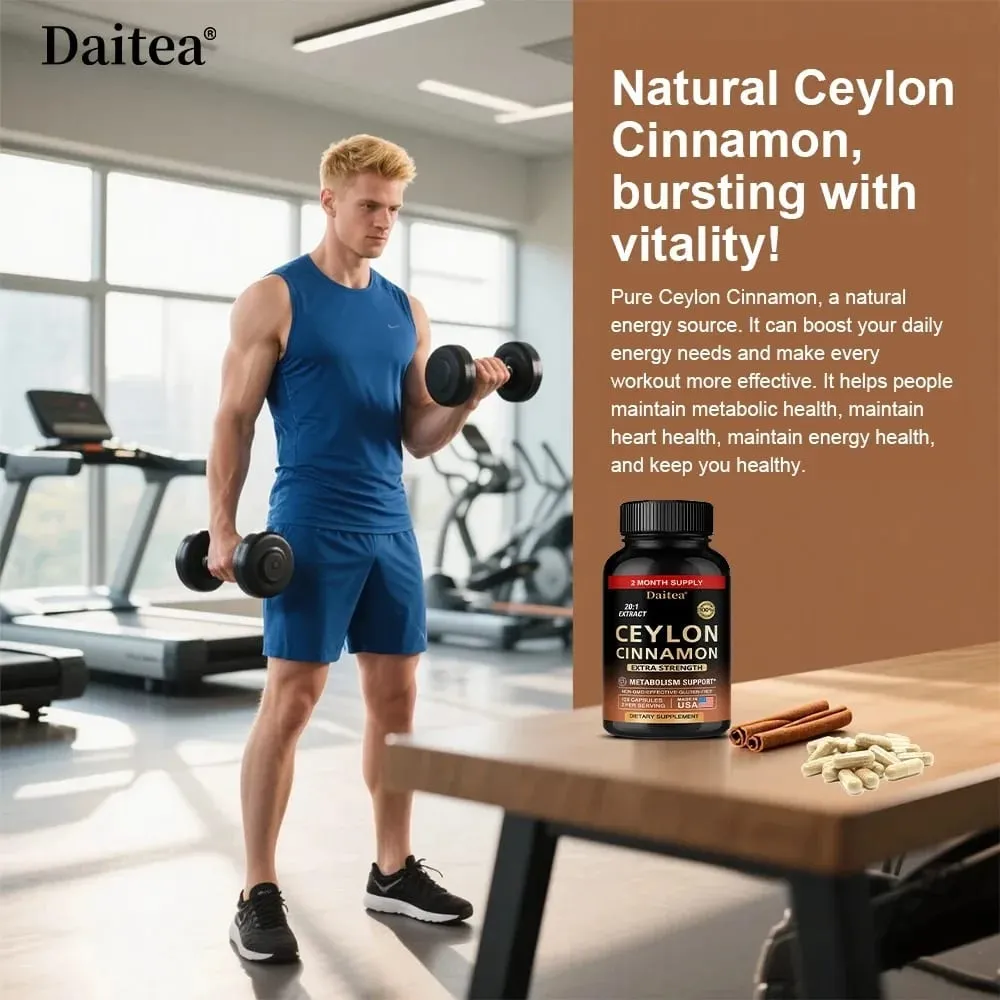 Ceylon Cinnamon Capsules - Antioxidant Promotes Heart Health and Metabolism Support The Immune System — image 3