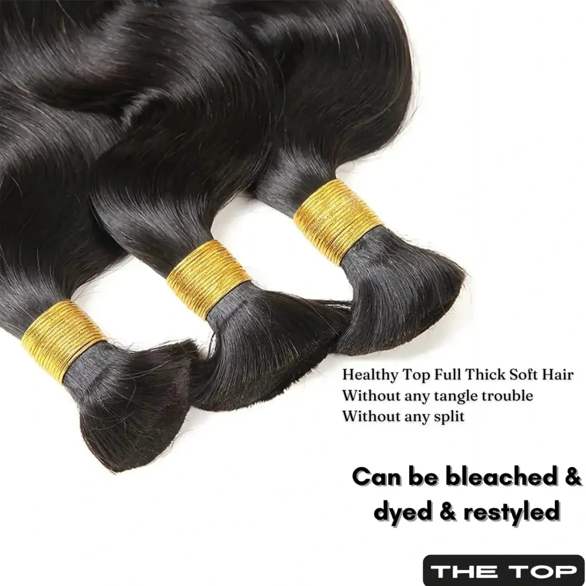 Body Wave Bulk Hair For Braiding 50G 100% Unprocessed Hair Extensions No Weft Hair Bulk For Braids Raw Hair Bundles For Women — image 2