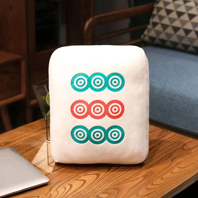 Creative Mahjong Pillow Cushion Chinese Plush Toy Car Chair Backrest Dice Funny Nap Sofa Home Decor Gift Accompanying Decoration — image 11