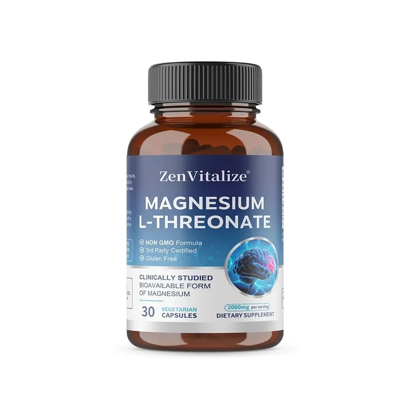 Magnesium L-Threonate Capsules Brain Focus Memory Nerve Health Muscle Strength Sleep Quality & Stress Relief Support