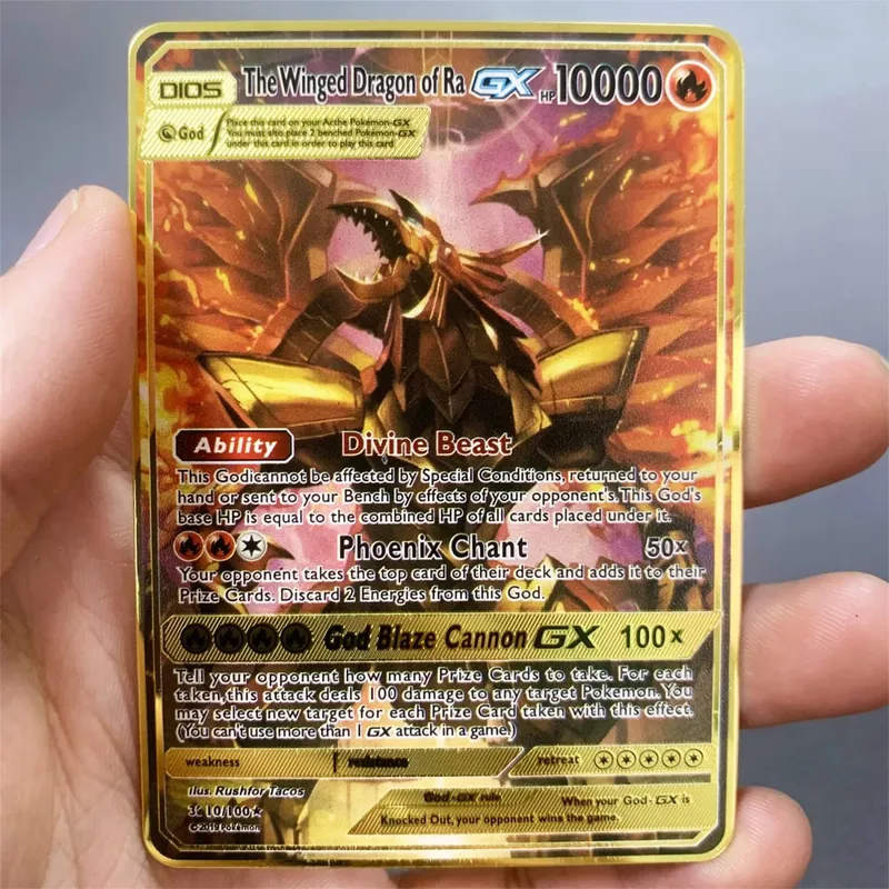 ภาษาอังกฤษโลหะการ์ด Pokemon DIY Arceus Mewtwo Charizard Pikachu เหล็กเงา Pokémon GX Vmax EX เกมคอลเลกชันเด็กการ์ดของเล่นของขวัญ — image 15