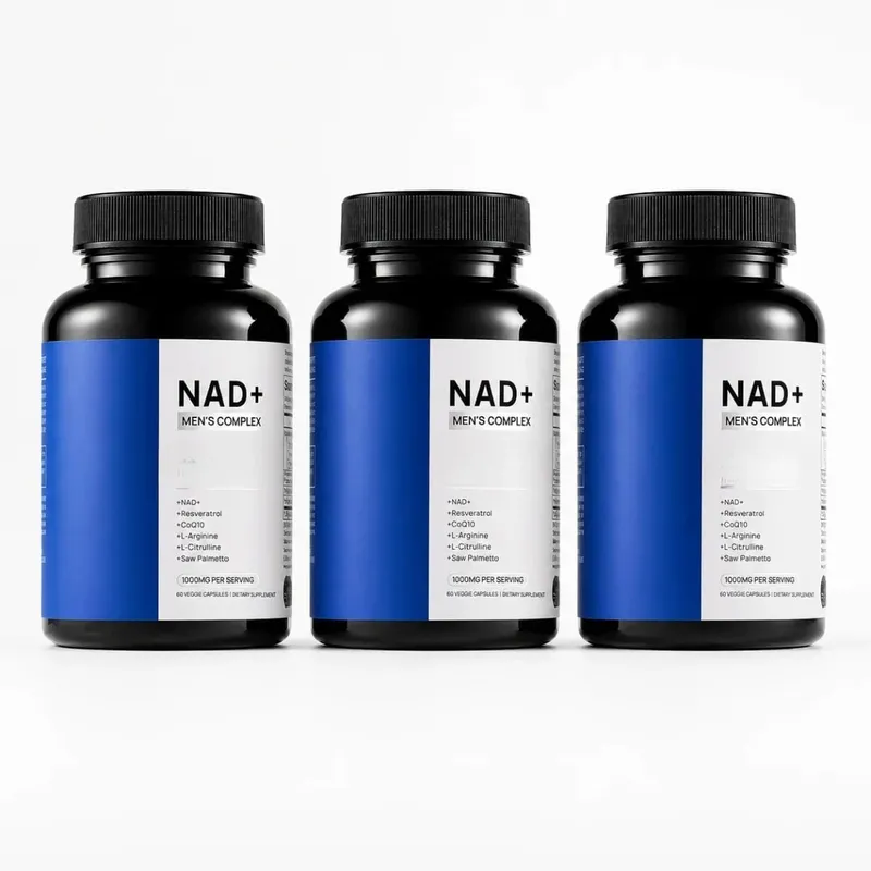 NAD+ Men's Complex Capsules 1000mg with CoQ10 Resveratrol Cellular Energy & Vitality Supplement Supports Muscle Health 60 Count — image 10