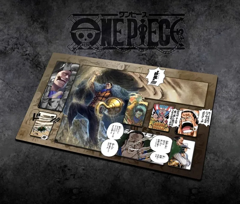 60*35cm Anime One Piece OPCG GAME Card Siri Komik PlayMat Empat Maharaja Baharu Mengajar Shankusu Buggy Luffy Mainan Koleksi Helikopter — image 36