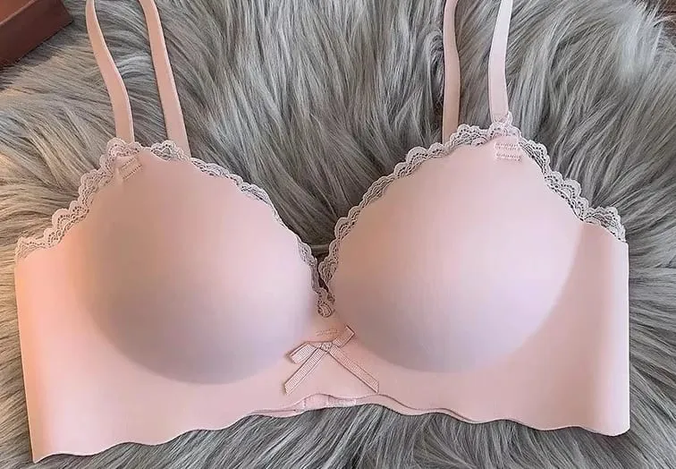 Hot Selling Ladies Push Up Bra Set Seamless Wireless Support Anti-Sagging Comfort Lingerie Set S-XLAB for Young Women Daily Use — image 8