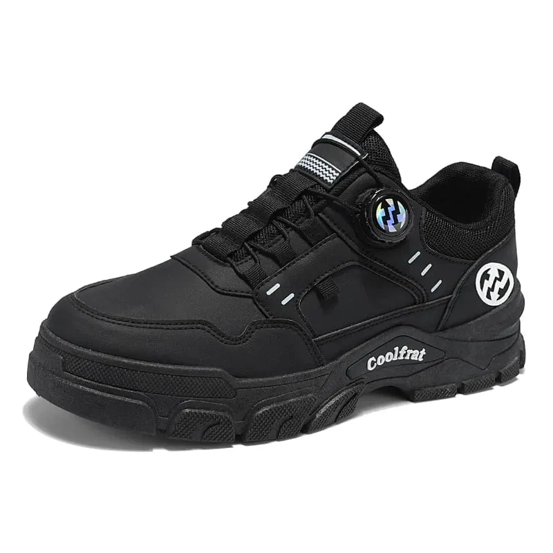 New Men's Shoes Low-top Rotating Buckle Sports Casual Trendy Outdoor Waterproof Work Shoes EVA Sole Rubber Zapatillas Hombre