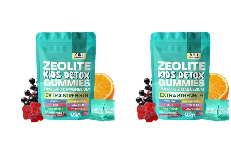 Kids Wellness Gummies with Omega-3 Magnesium Vitamin C Daily Nutritional Support Mixed Berry Flavor 60 Gummies