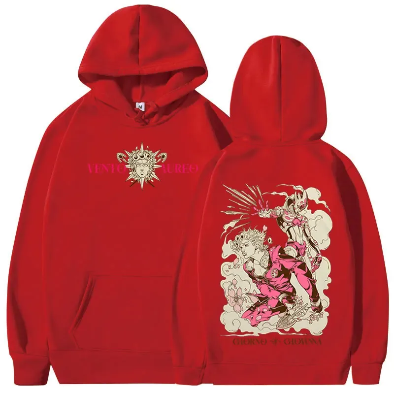 Anime Jojo Bizarre Adventure Hoodies Giorno Giovanna Manga Graphic Sweatshirts Men Women Clothing Long Sleeves Fleece Pullovers — image 12