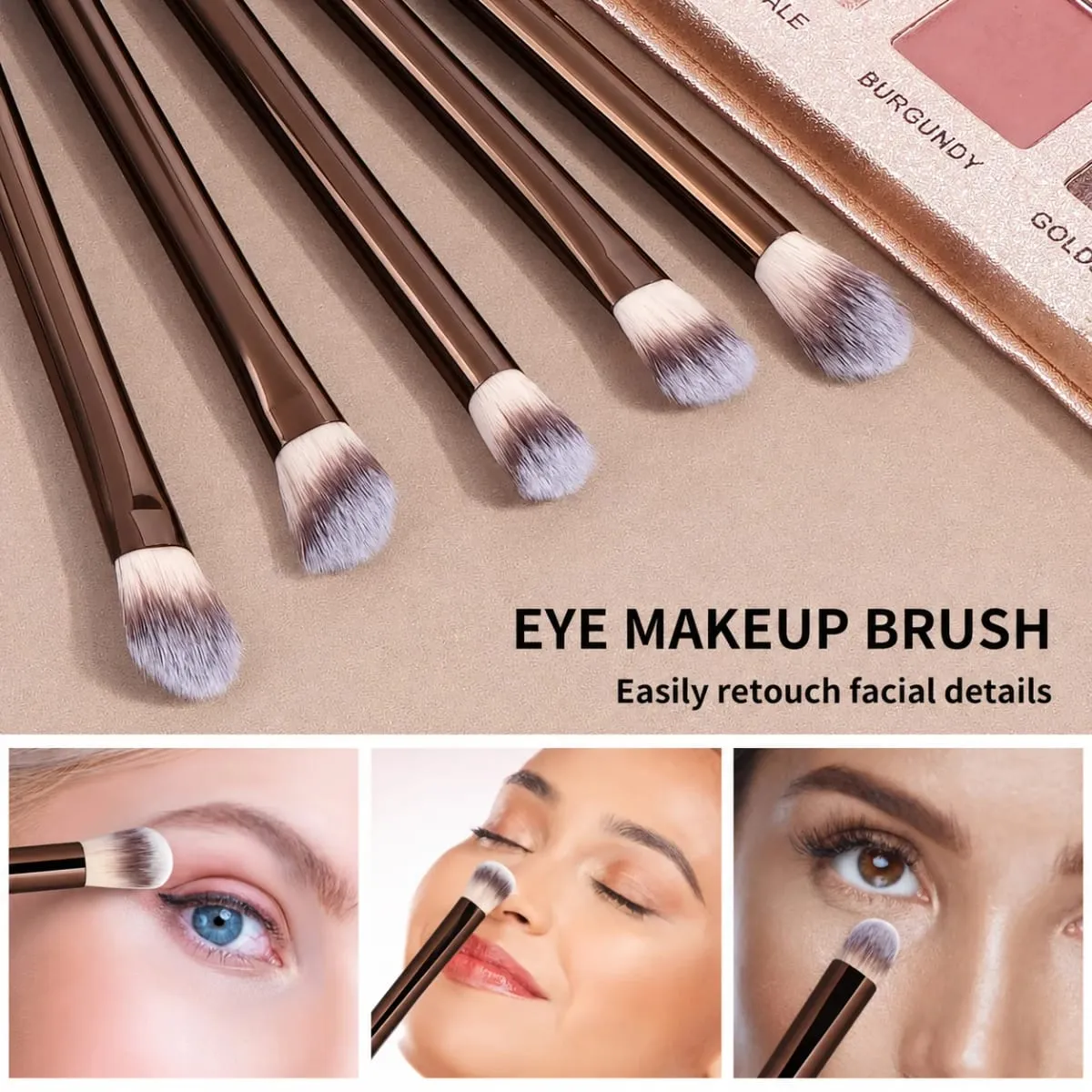 13PCS Makeup Brush Set Soft Bristles for Foundation Blush Loose Powder and Eyelash Grooming Student Essentials Beginner Kit — image 3