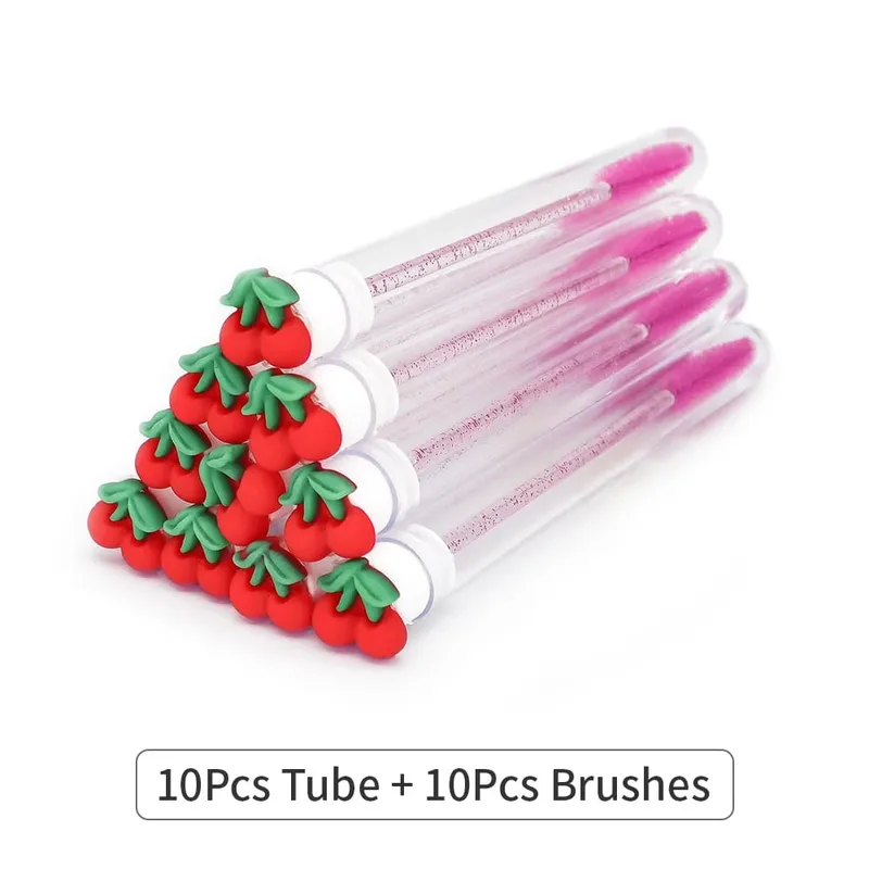 10 /50PCS Set Fruit Collection Mascara Brush Reusable Lash Brush Tube Spoolies Lash Extension Brushes Applicators Makeup Tools — image 8