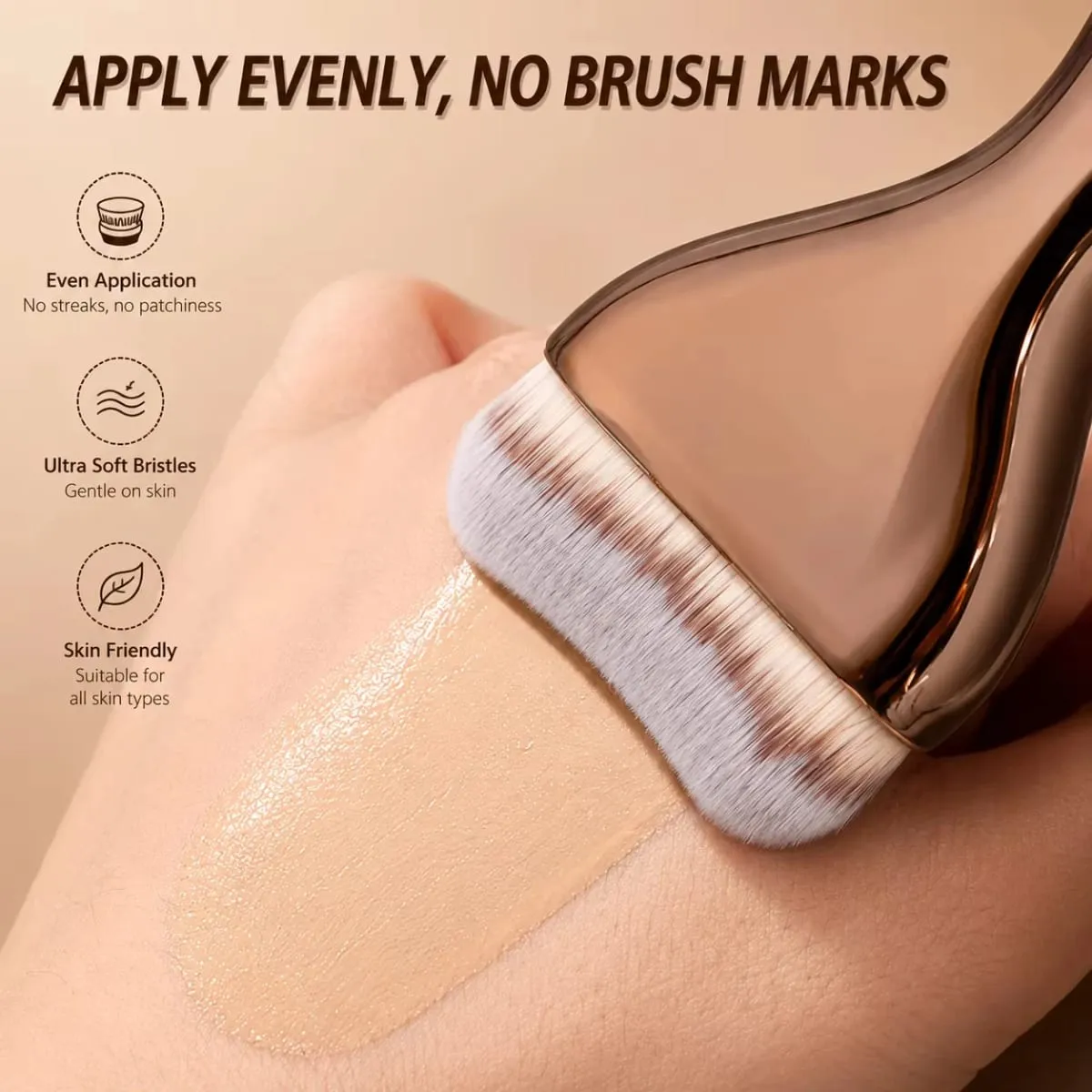 6/9pcs Multi-Functional Makeup Tool Set Includes Foundation Brush Face Brush Powder Brush Blush Brush Concealer Brush Cont