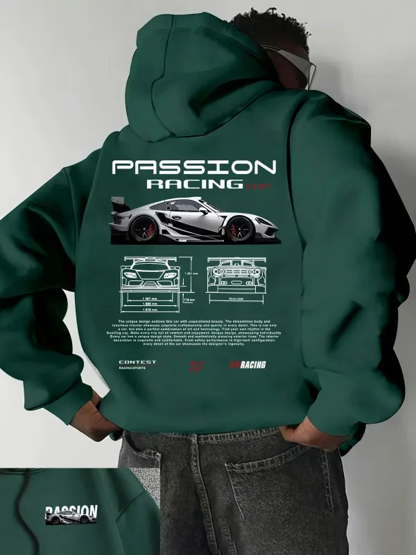 Men's casual hoodie alphabet print loose fit - Bahrain streetwear 22ss men clothing hoodies hoodie men one piece haikyuu — image 8