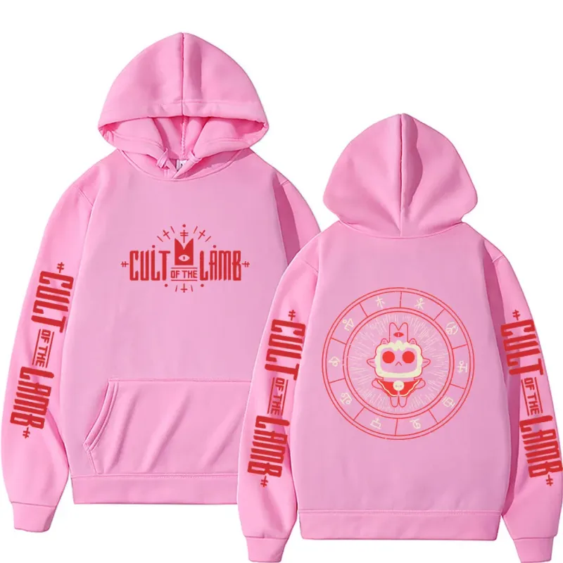 Game Cult of The Lamb Print Hoodie Men Women Vintage Fleece Cotton Pullover Hoodies Unisex Fashion Casual Oversized Streetwear — image 9