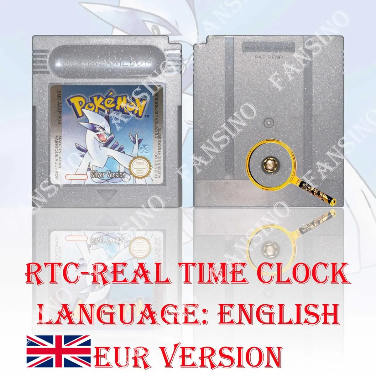 GB/GBC Real Time Clock Pokemon Crystal/Gold/Silver Version Video Game Cartridge with Battery USA/NOE/FRA/ESP/ITA Version — image 11
