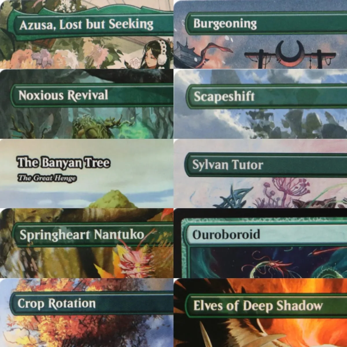 LK14 Burgeoning Chord of Calling Legolas's Quick ScapeshiftScythecat Cub Sylvan Tutor High-Quality TCG Proxy Cards (Black-Core) — image 1