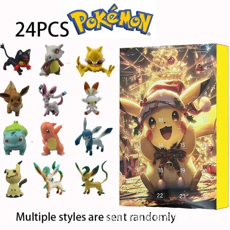 24 ชิ้น/เซ็ต Pokemon คริสต์มาส Advent ปฏิทินน่ารัก Pikachu Charizard PVC ขนาดเล็กอะนิเมะรูป Surprise กล่องของขวัญวันเกิดฮาโลวีน — image 3
