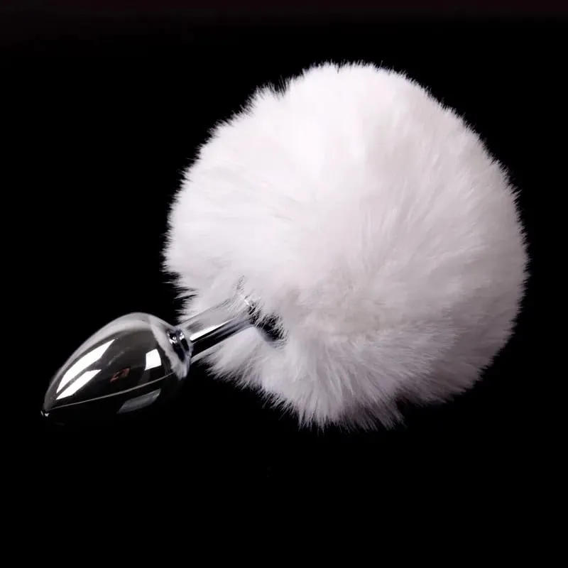 Metal Anal Plug with Rabbit Tail Bunny Tail Pet Role Play Adult Sex Toy for Women Men Couples Fetish Gear Accessories — image 7