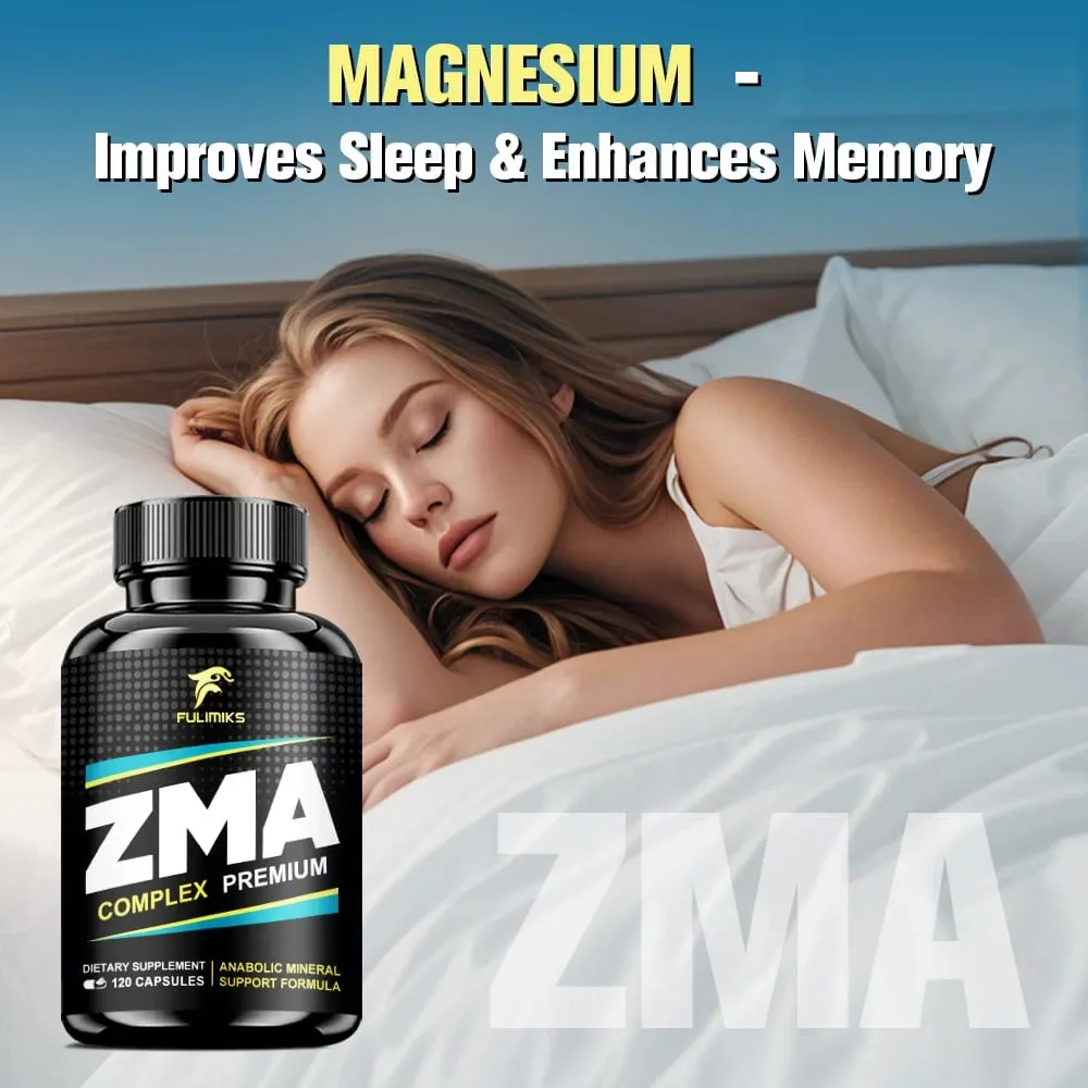 ZMA Supplements Capsules with Zinc Magnesium Vitamin B-6 Support Energy Overall Health Joint Suitable for Men & Women — image 3